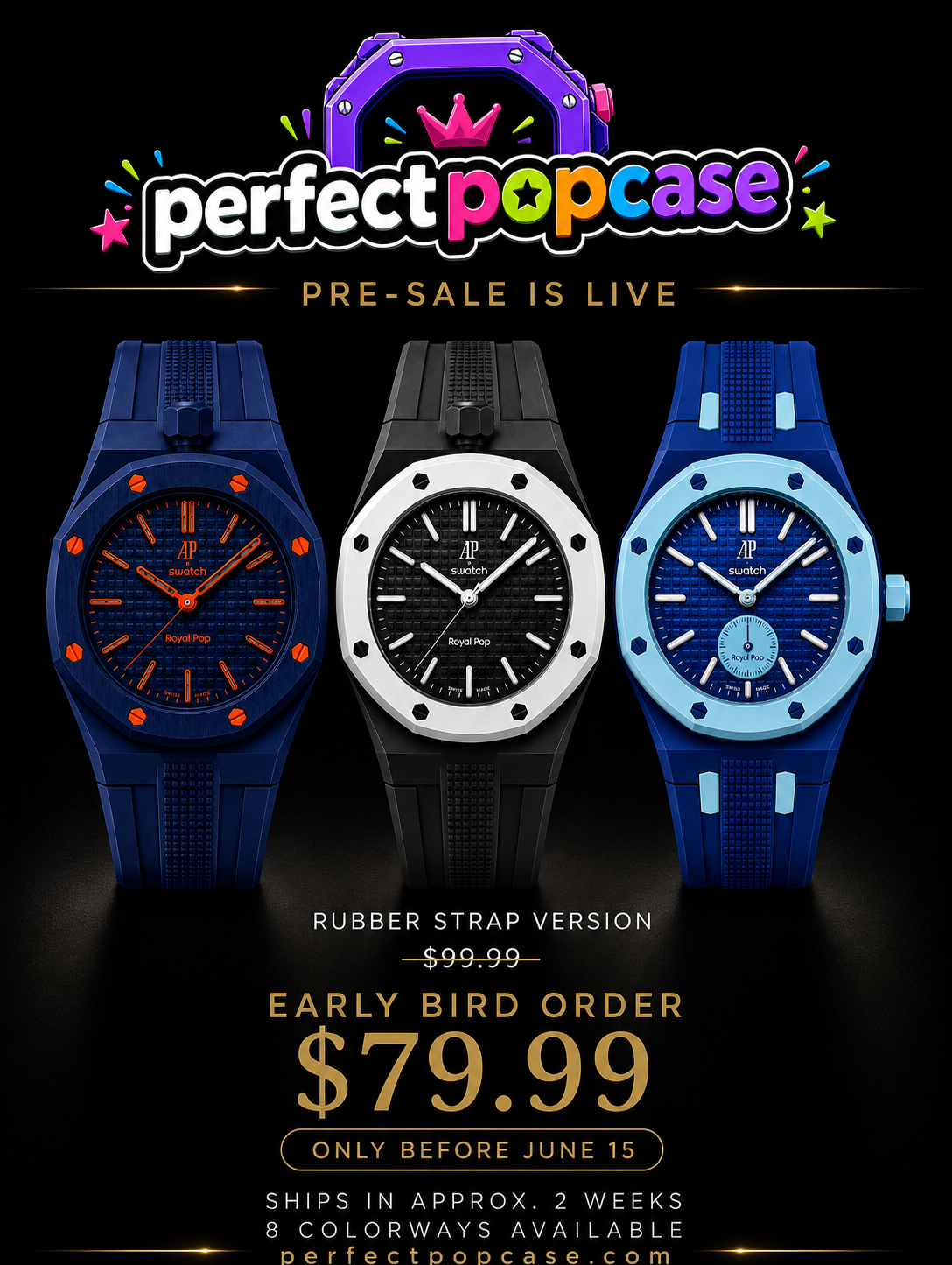 Royal Pop Rubber Strap