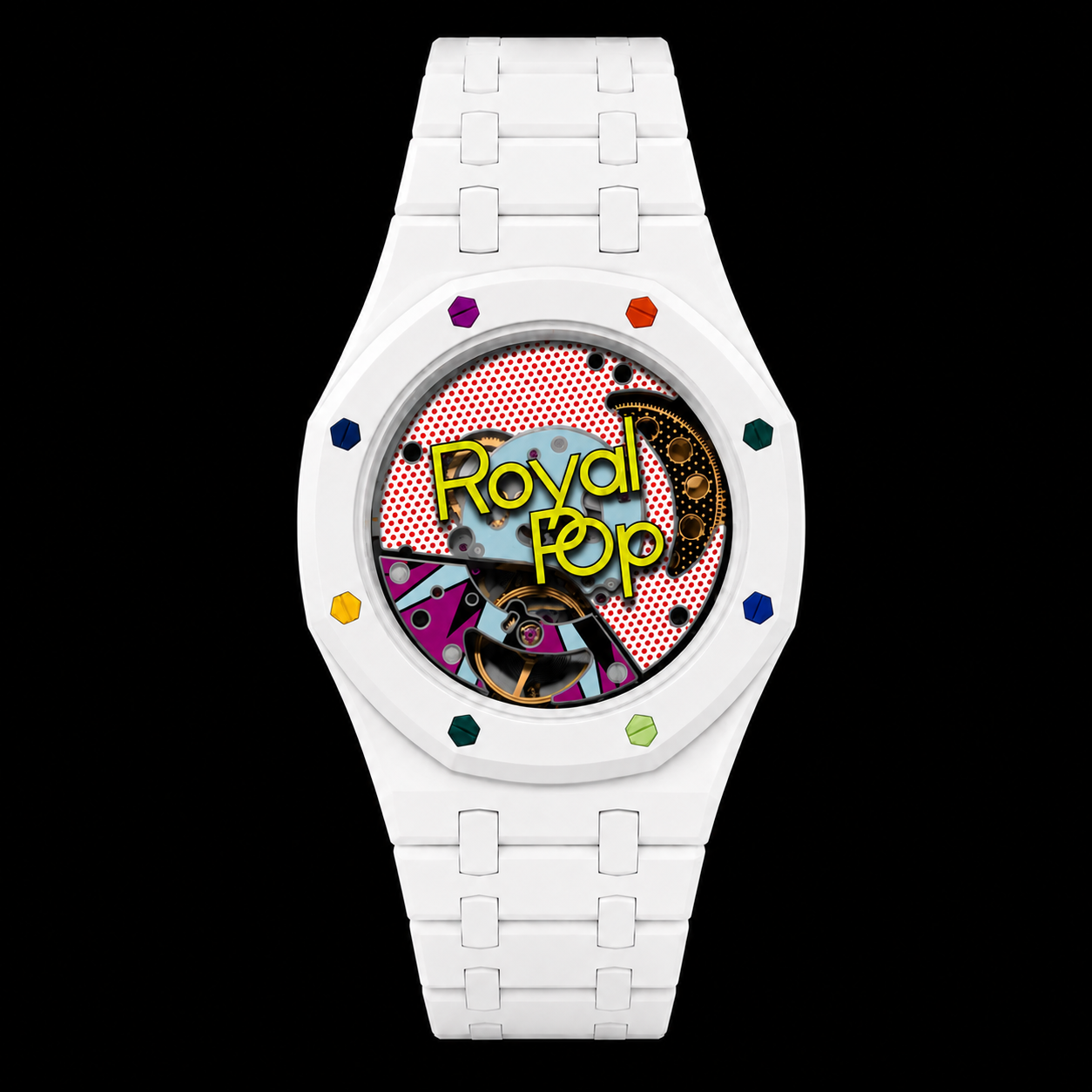 AP x Swatch Huit Blanc - Ceramic Strap