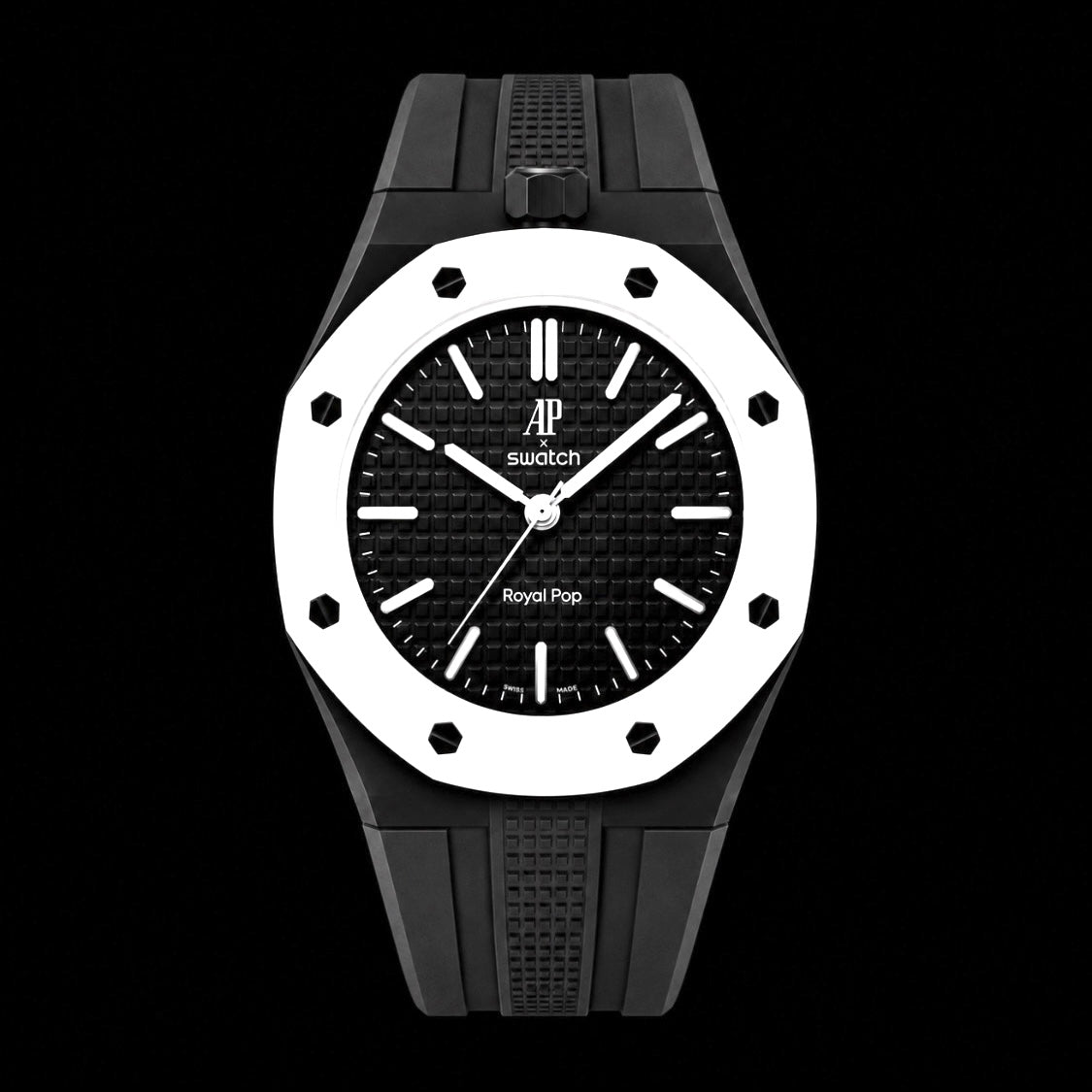 AP x Swatch Ocho Negro - Rubber Strap