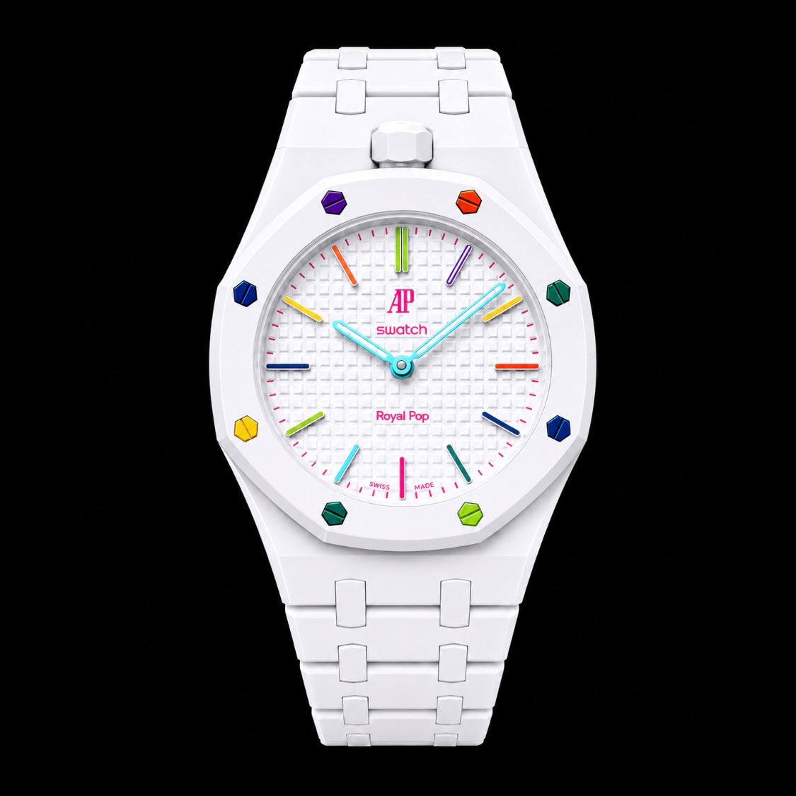AP x Swatch Huit Blanc - Ceramic Strap