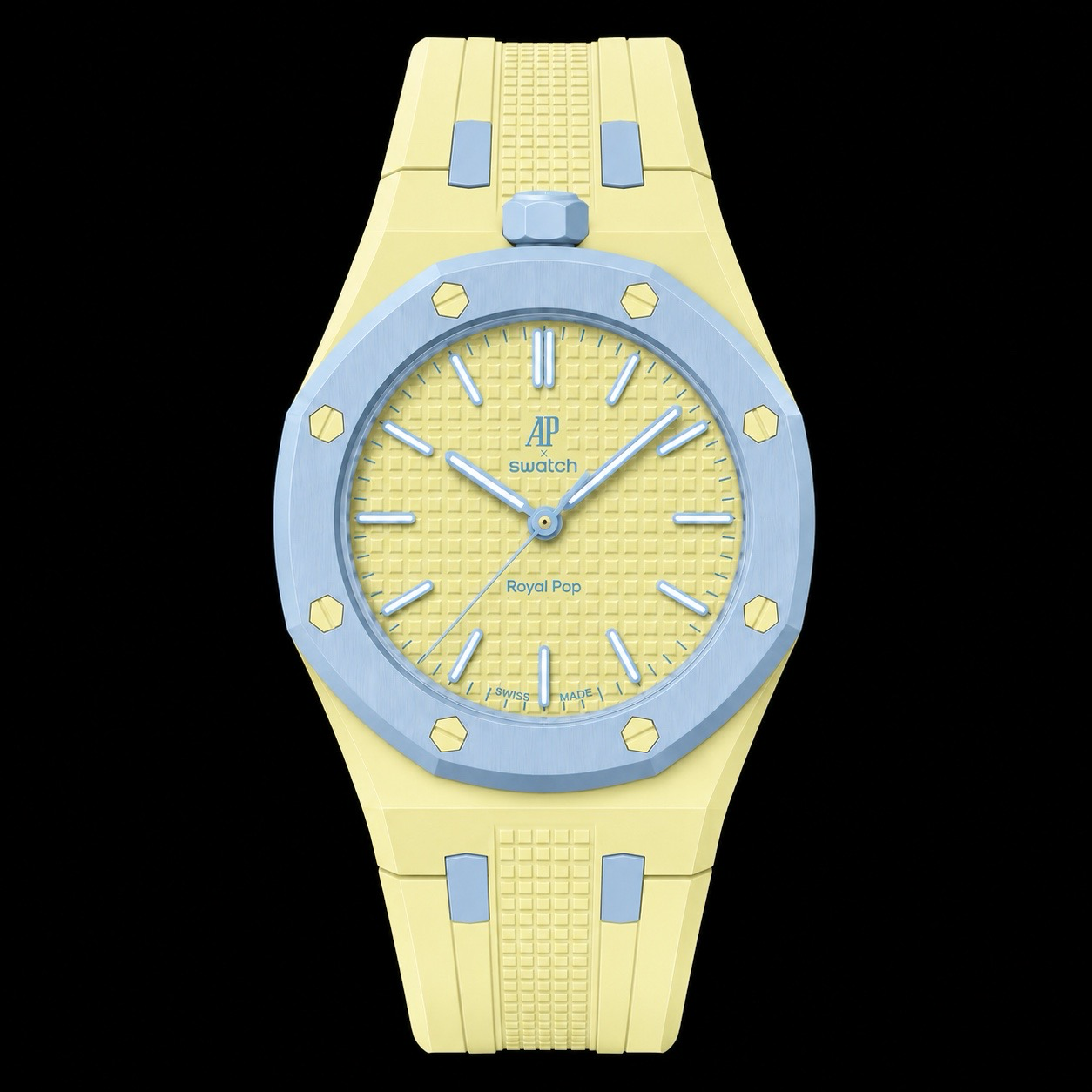 AP x Swatch Blaue Acht - Rubber Strap