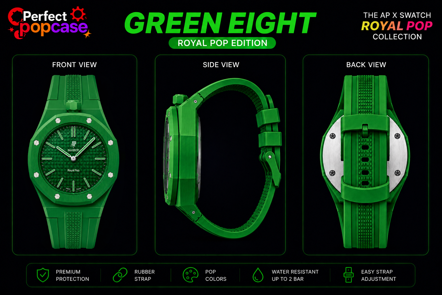 AP x Swatch Green Eight - Rubber Strap